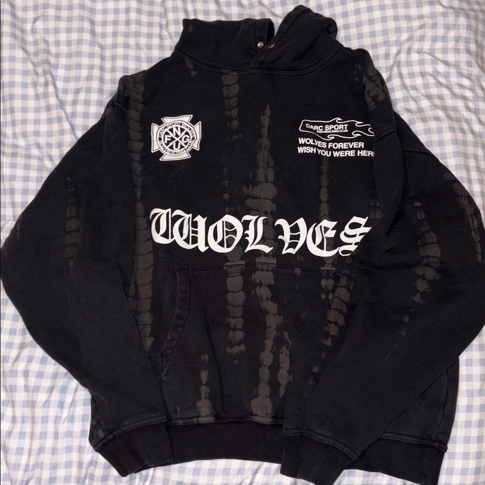 Darc Sport Black Tie-Dye Wolves Sweatshirt